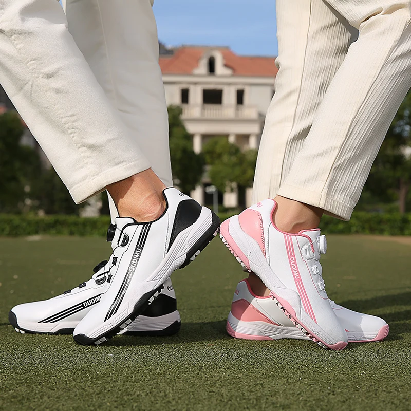 2022 New Couple Golf Shoes Women and Men Professional Waterproof Golf Sneakers Outdoor Comfort Non-slip Grass Walking Shoes Men