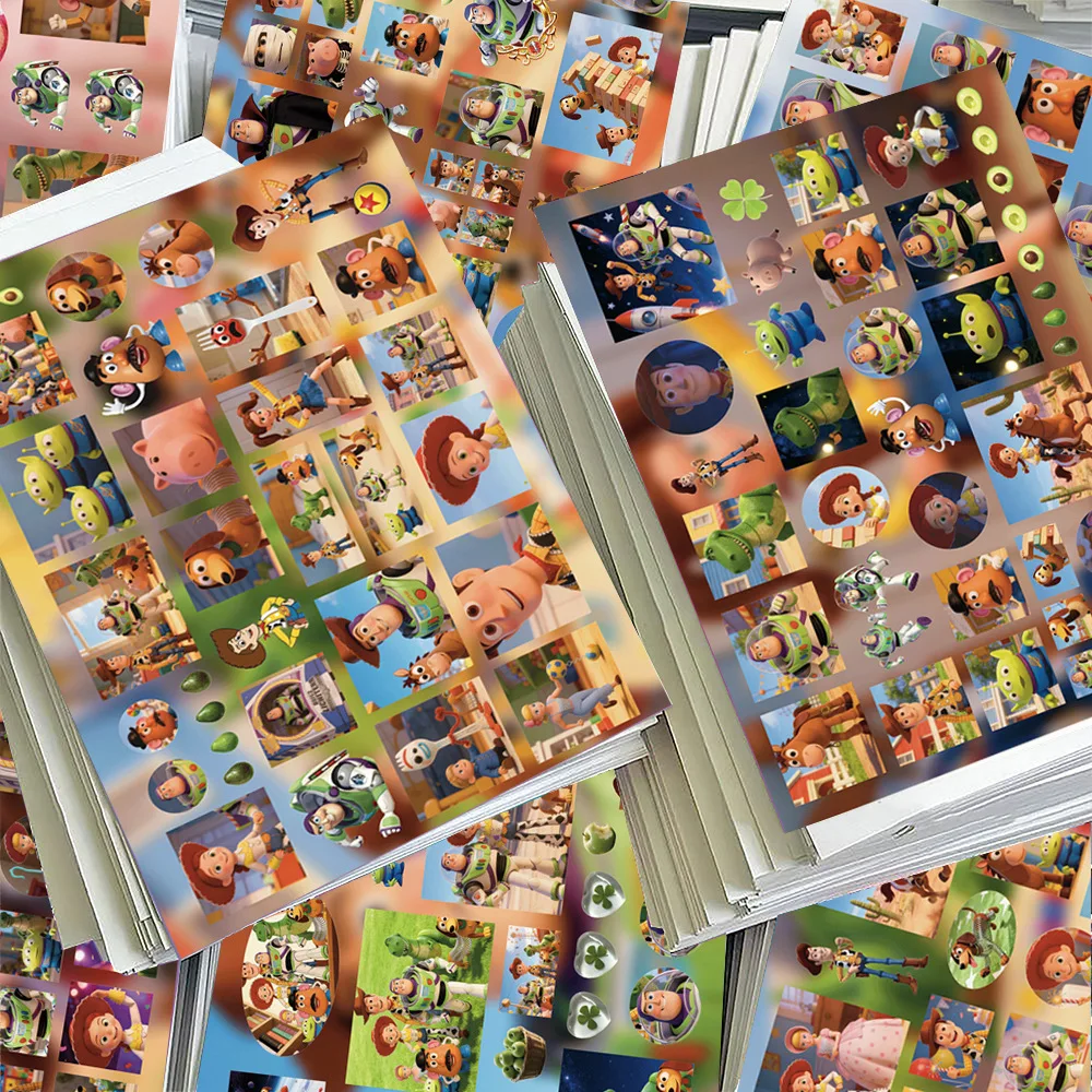 Фото Набор из 8 наклеек Disney Toy Story: милые стикеры с Баззом Лайтером и Вуди, аниме-декали для скрапбукинга, ноутбуков, бутылок для воды №2