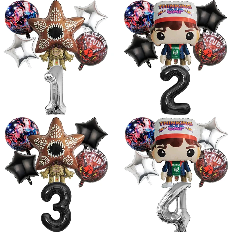 

Stranger Things Number Balloon Set Birthday Balloons Suit Party Decoration Dustin Demogorgon Figure Balloons Children Toy Gifts