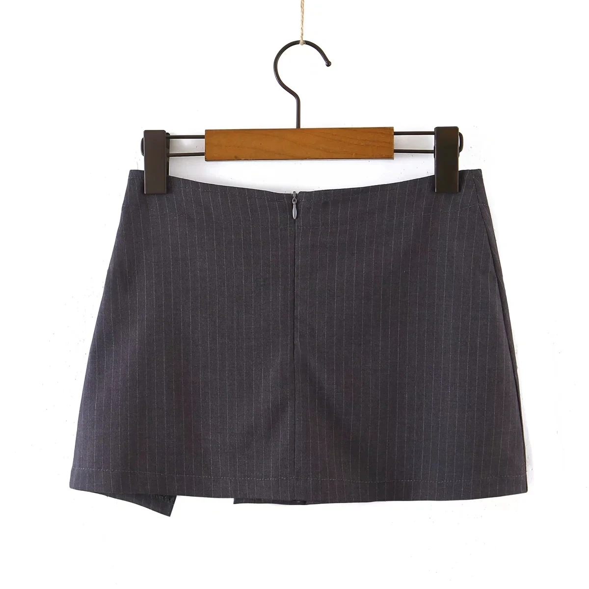 Maxdutti Blogger Vintage Grey Striped High Wasit A-linen Culottes Women Casual Shorts Women England Style Ins Fashion Short