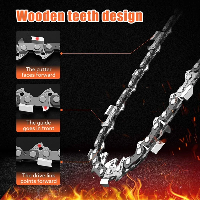 2Pcs 4-Inch 1/4Inch Guide Saw Chain Mini Chainsaw For 4 Inch Cordless Electric Protable Battery Handheld