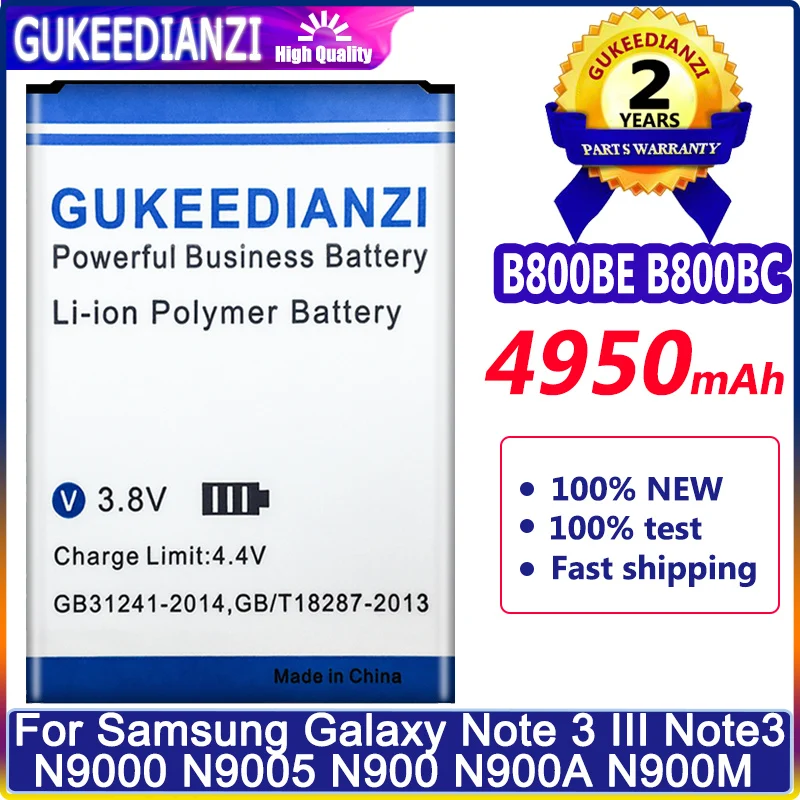 

For SAMSUNG B800BC B800BE Battery 4950mAh For Samsung Galaxy Note 3 Note3 N900 N9002 N9005 N9006 N9008 N9009 Batteria