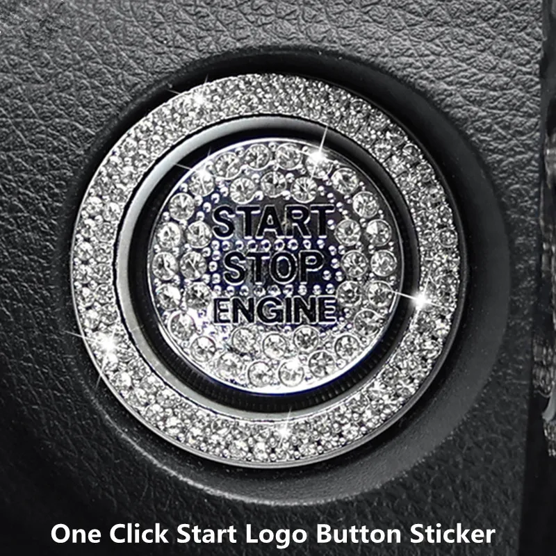 

For KIA K5 K2 K3 SORENTO SOUL Forte CERATO Sportage All Kia models Car one-key start button crystal diamond decoration sticker