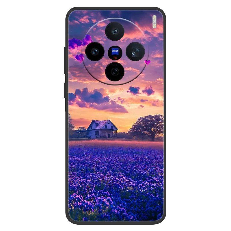Фото Модный чехол для смартфона Vivo X200s 5G, новый стиль, 6,67 дюйма, пляжный пейзаж, закат для X 200s, 5G, чехлы-бабочки, бампер №3