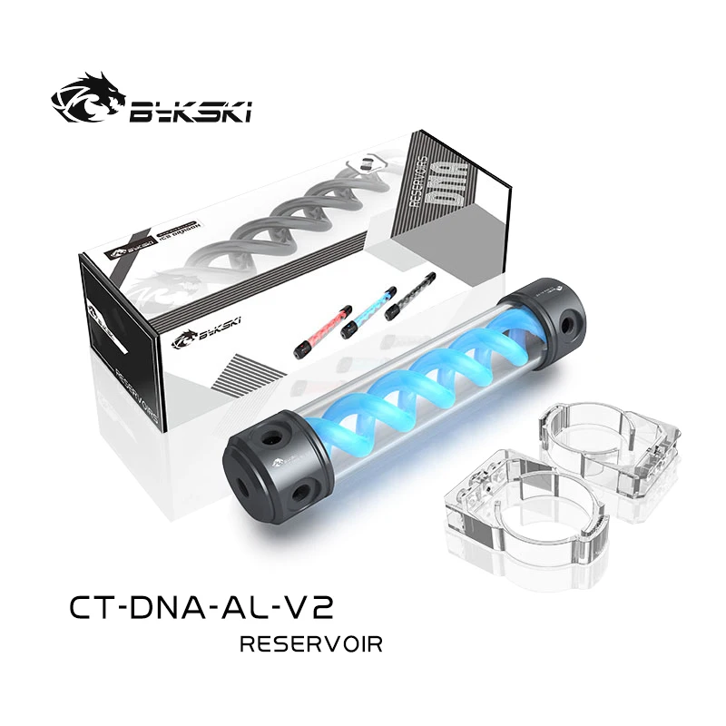 Bykski CT-DNA-AL-V2,Aluminum OD 50MM DNA Cylindrical Reservoirs Res,PC Cooling Water Tanks 190mm/260mm