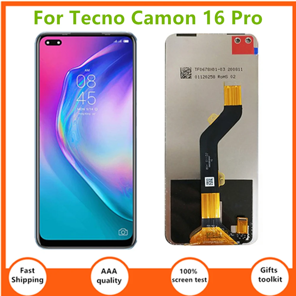 

6.8 inches For Tecno Camon 16 Pro CE8 LCD Screen Touch Screen Assembly Digitizer For camon 16 pro display lcd