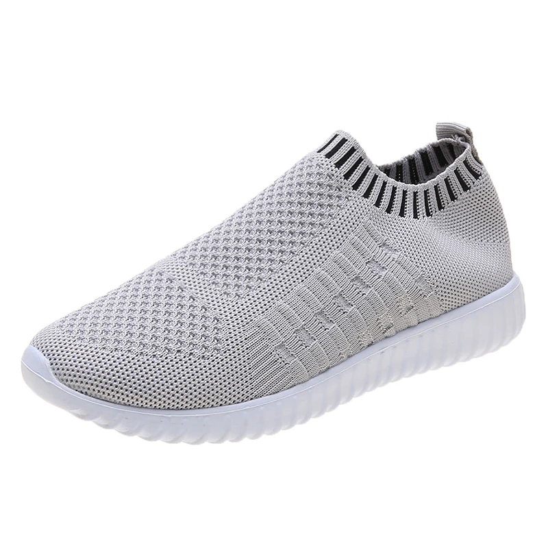 2022 Fashion Sock Shoes Plus Size 43 Women Sneakers Ladies School Students Shoes Contrasting Color Slip-on Woven Shoes