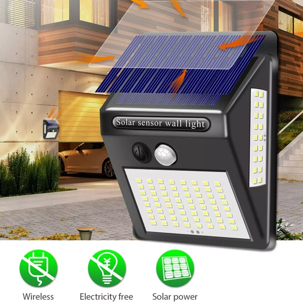 

Solar Light Wall Lamp 20/30/100/150 LED Waterproof PIR Motion Sensor detector light Yard Street Light presence detector