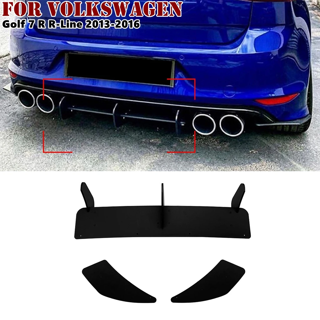 

Matte Black ABS Car Rear Bumper Diffuser Lip Splitter Spoiler for Volkswagen Golf 7R 2013 2014 2015 2016 Car Styling