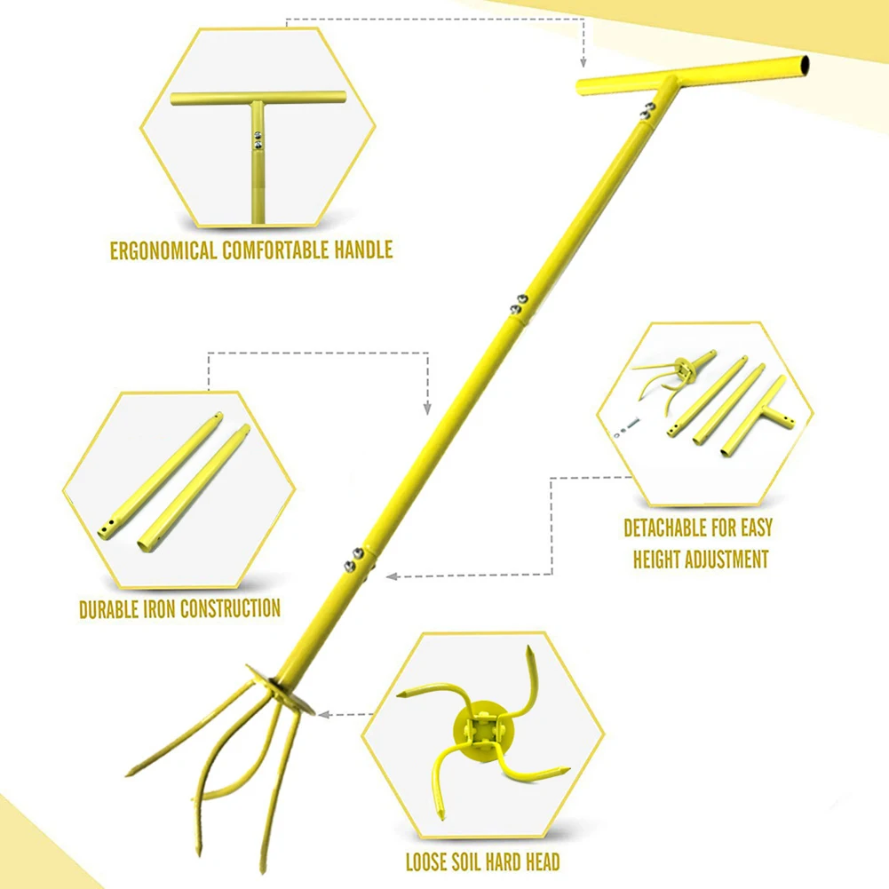 Поворотная фреза ручная стальная регулируемая по высоте аэратор для газона Soli