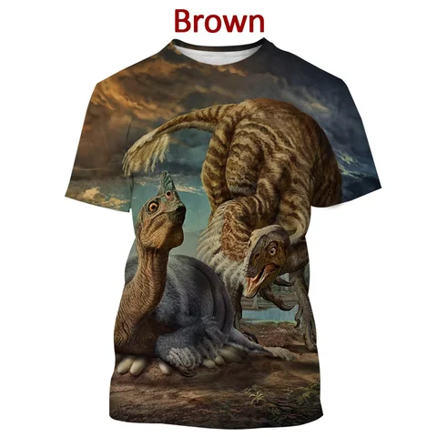 Футболка с коротким рукавом и 3D-принтом динозавра