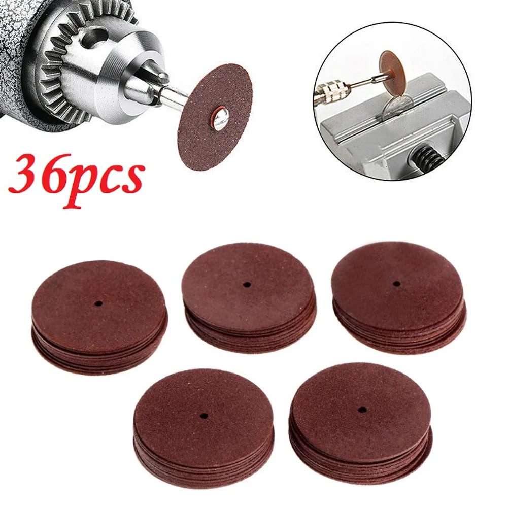 

36Pcs 24mm Cutting Disc Kit Resin Circular Saw Blade Grinding Wheel 24mm*0.7mm Sanding Discs Connecting Rod Kit Two Options