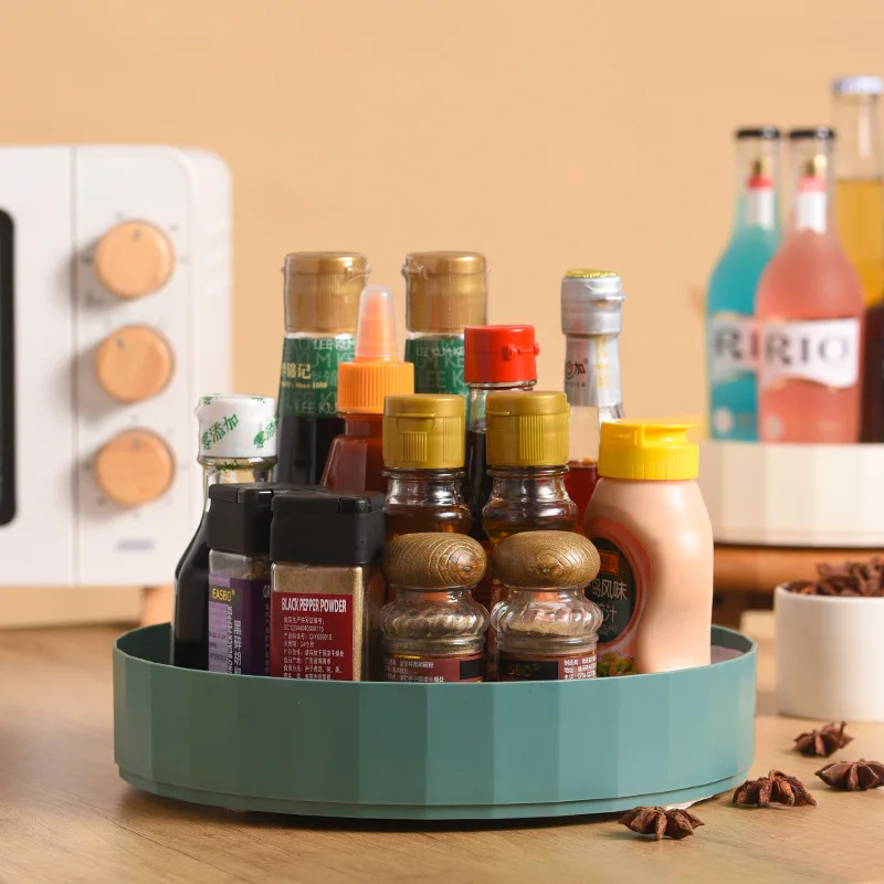 Swivel storage and kitchen tray storage container spice jar for cosmetics and condiments stainless steel