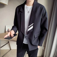 spring suit men jacket slim fashion single breasted europeanamerican access control match color youth popular casual mens coat