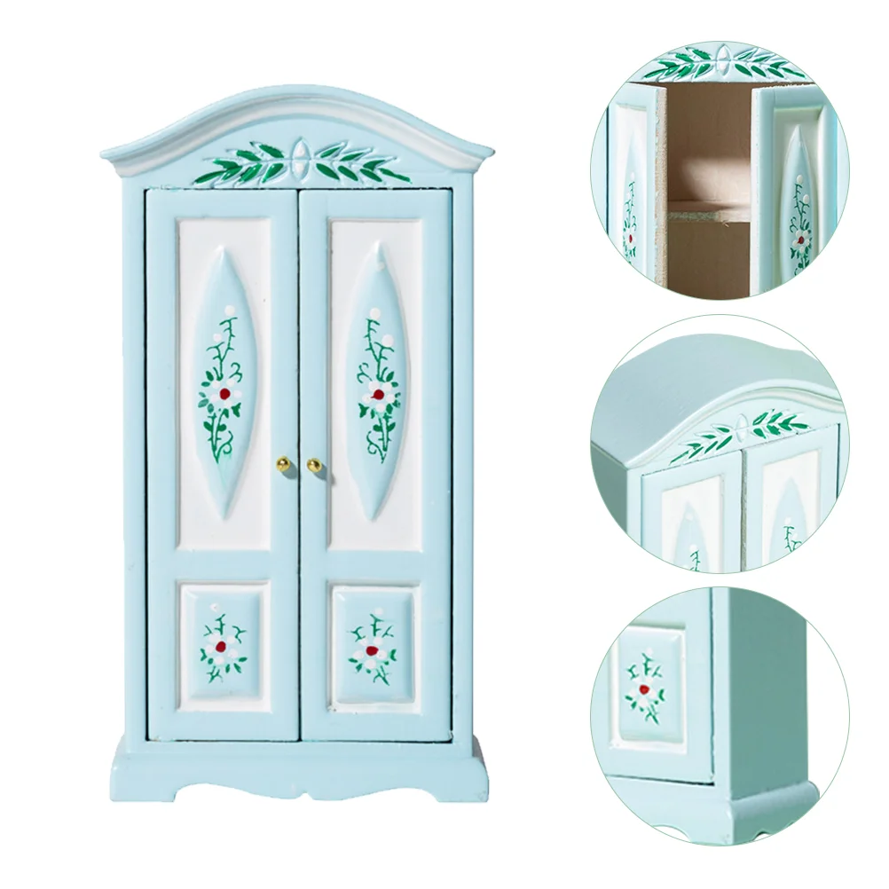 

Wardrobe Model Adornment Wooden DIY Mini Furniture Mini House Decoration