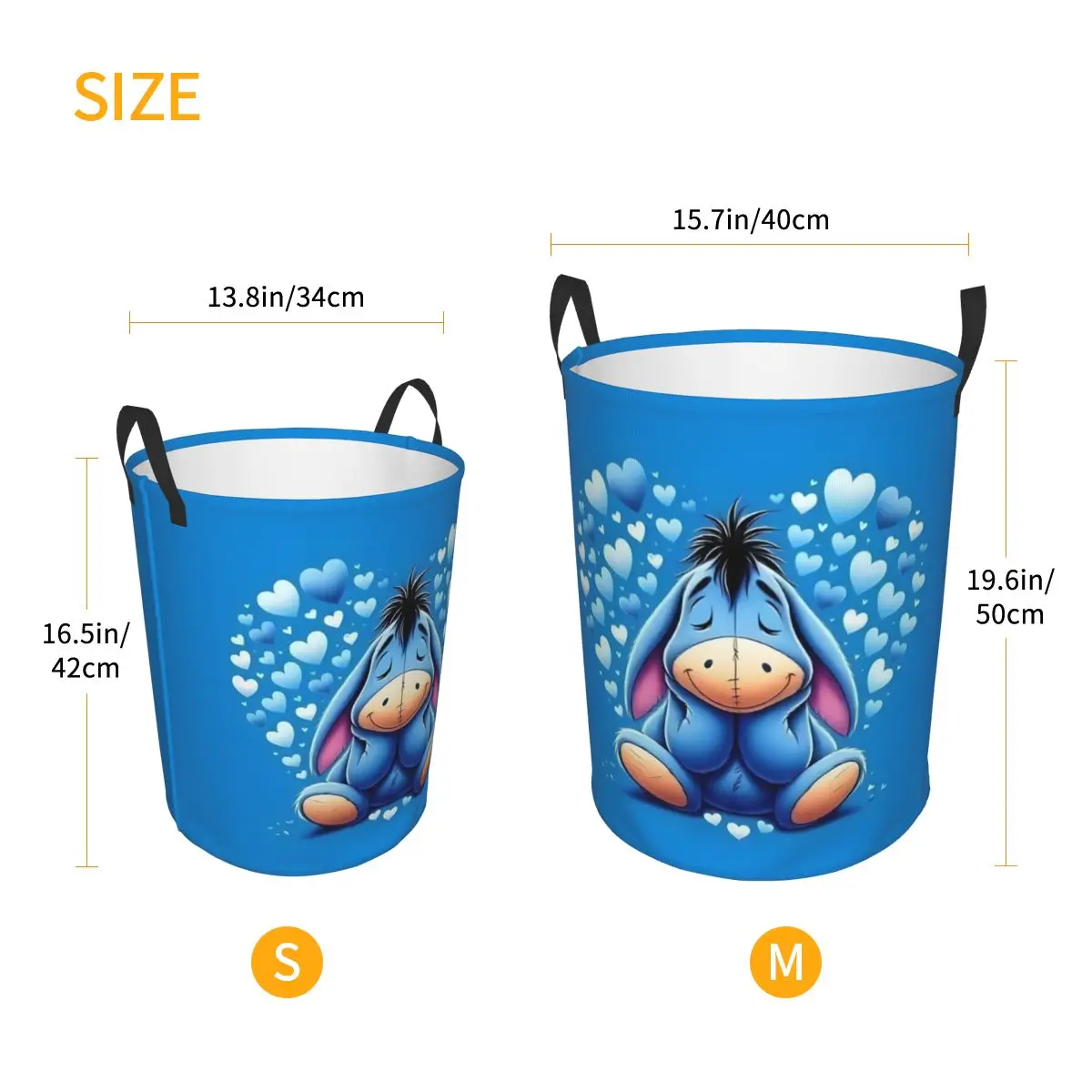 Корзина для белья Eeyore, большая корзина для хранения, органайзер для игрушек с изображением Винни-Пуха, мультяшный, кавайный, для девочек и мальчиков (art.: 3920dadd9ef77) - 3920dadd9ef77