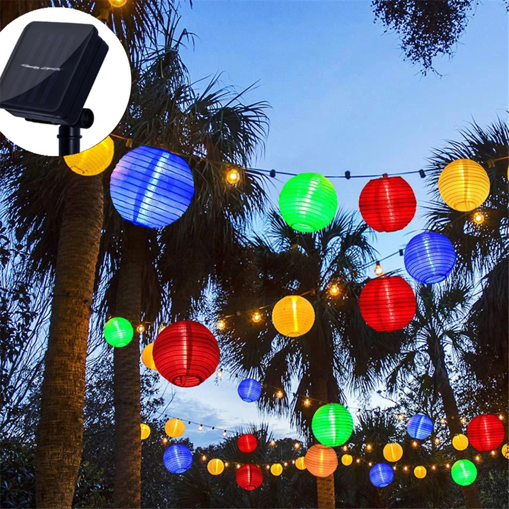 

Наружная светодиодная гирлянда на солнечной батарее, водонепроницаемая Декоративная гирлянда для сада, 8 режимов, медная проволока, освещение для улицы, внутреннего дворика, Рождества