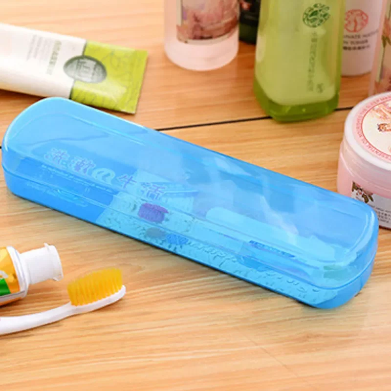 

Bathroom accessories Portable outdoor travel toothbrush toothpaste storage box only empty Transparent candy color