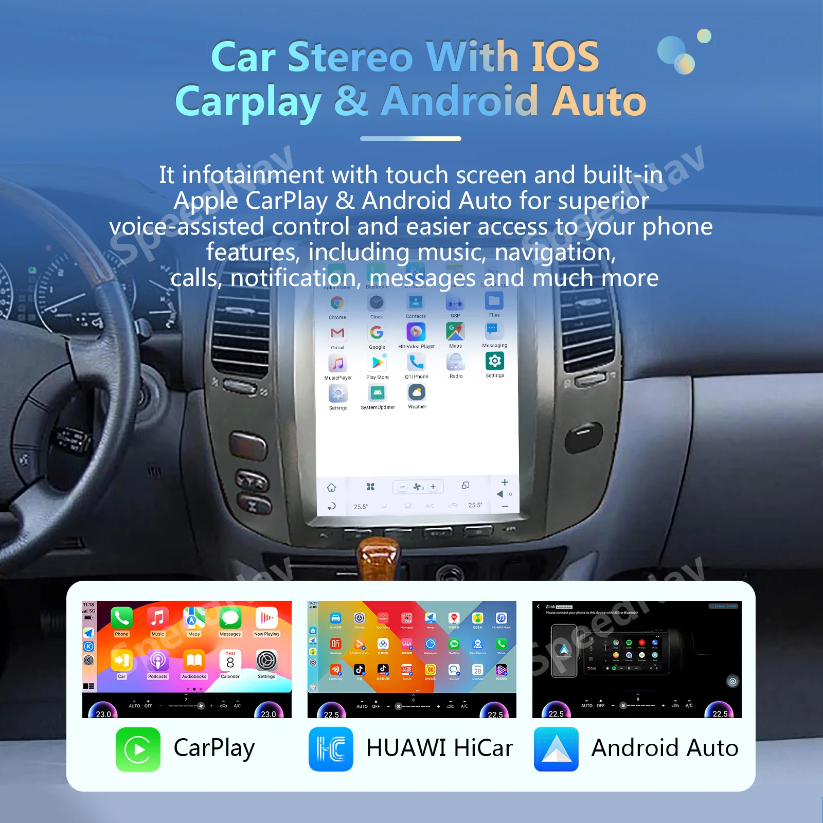 Автомобильный мультимедийный плеер для TOYOTA LAND CRUISER 100 LC100 LX470 2003-2007 Android 13 радио Carplay