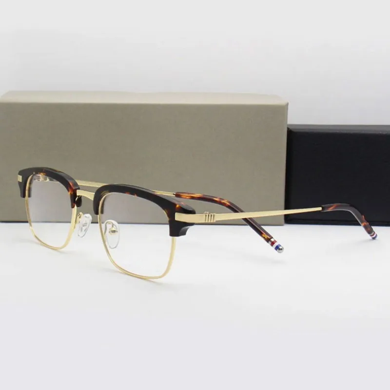 

Women Men Vintage High quality thom Vintage oval round frames unisex eyeglasses TB707 frames prescription eyewear original box