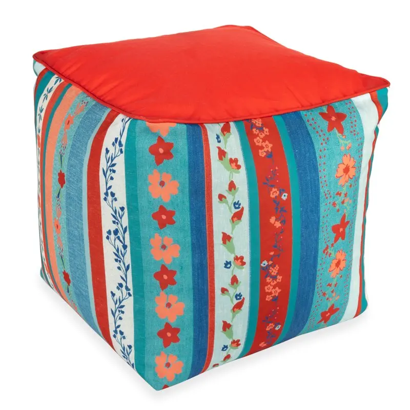 

Pioneer Woman Floral 16" Square Outdoor Pouf, Multicolor