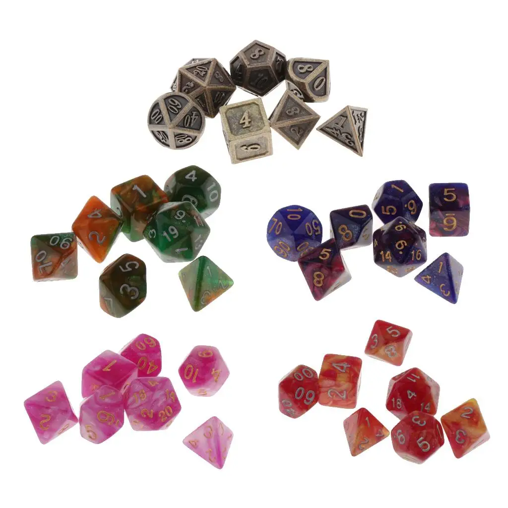 

35 штук D8 D10 D12 D20 полигедрическая игра для детской игры