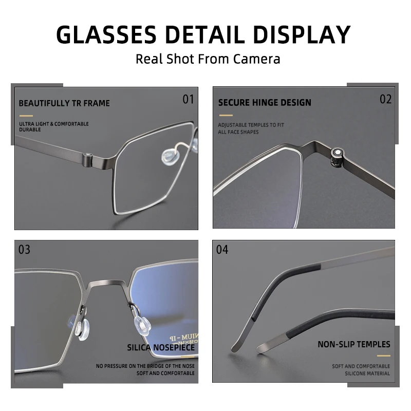 Мужские Винтажные Очки для чтения BLMUSA титановые многоугольные анти-синие