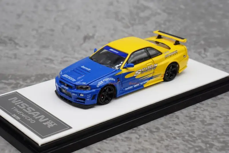 TM 1:64 NISSAN GTR R34 Z-Tune литье под давлением модель автомобиля подарок