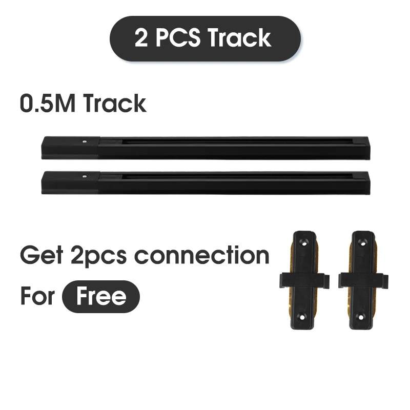 

Направляющие для светодиодных трековых светильников, 0,5 м, 1 м, направляющие для трековых светильников, разъемы в форме буквы L, для трековых прожекторов, трековых светильников, 220 В, алюминий