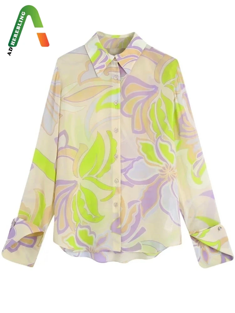Женский костюм с цветочным принтом Adherebling повседневный легкий из рубашки длинным