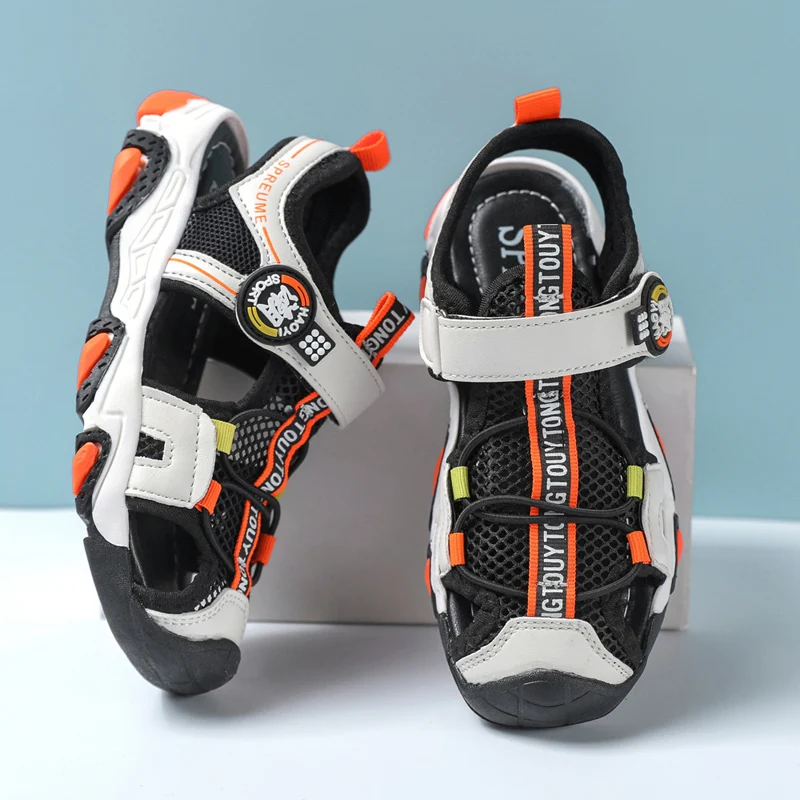 Сандалии для мальчиков 2022 дизайнерские детские летние пляжные туфли