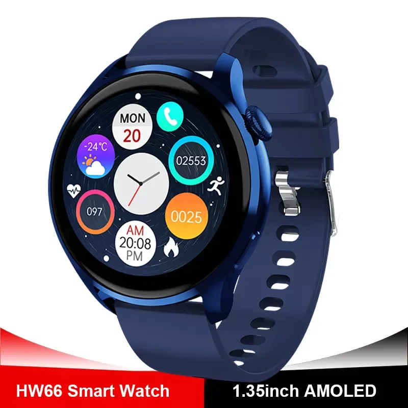 

Hw66 Smart Watch Men Screen 1.35" Hd 420*420 Ip68 Waterproof Bluetooth-call Sport Women Smartwatch Pk Gtr 3 Gts 2