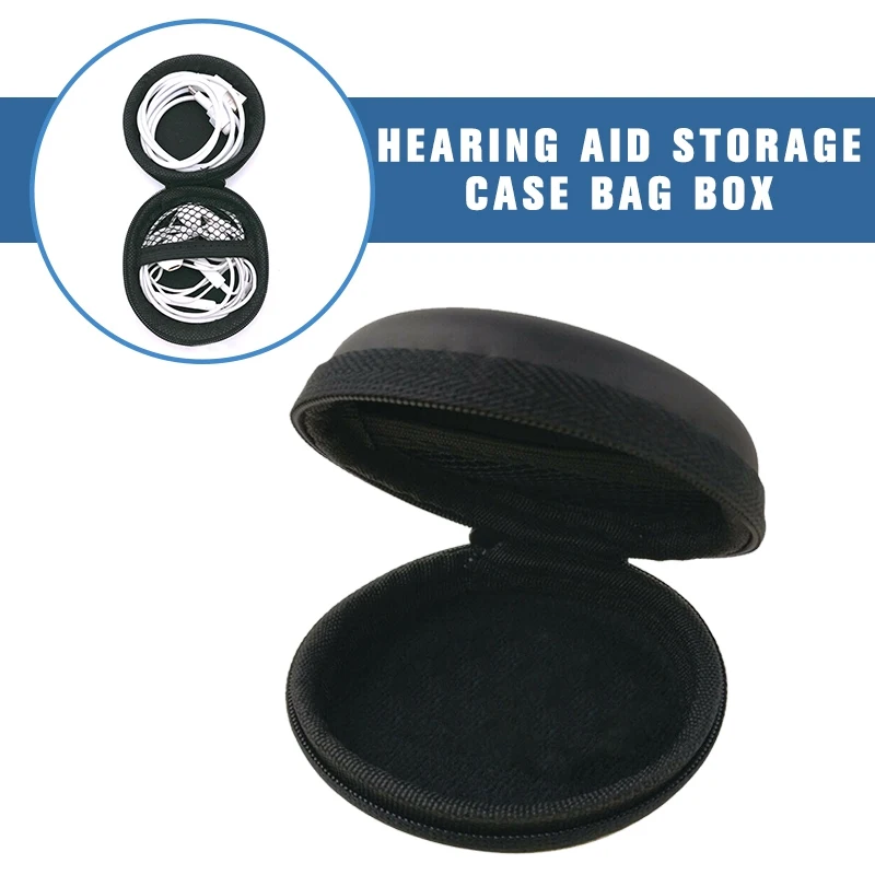 

EVA Hearing Aid Storage Case Bag Invisible Zipper For Hearing Aids Earbuds IEM Interior Accessories Stowing Tidying Box For Car