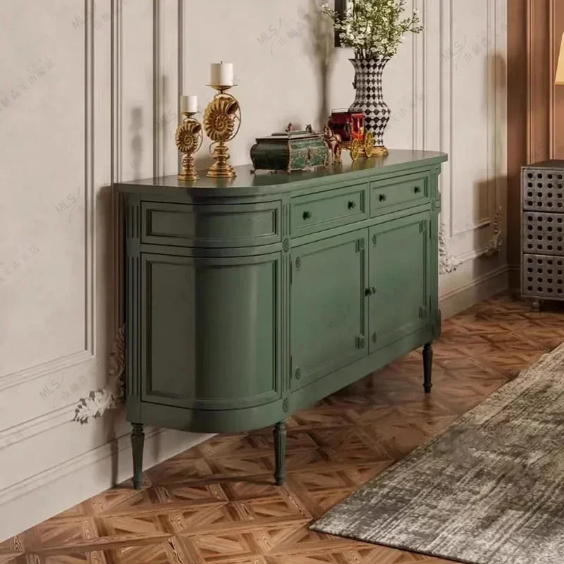 Шкаф для гостиной винтажные скандинавские зеленые Шкафы организации дома