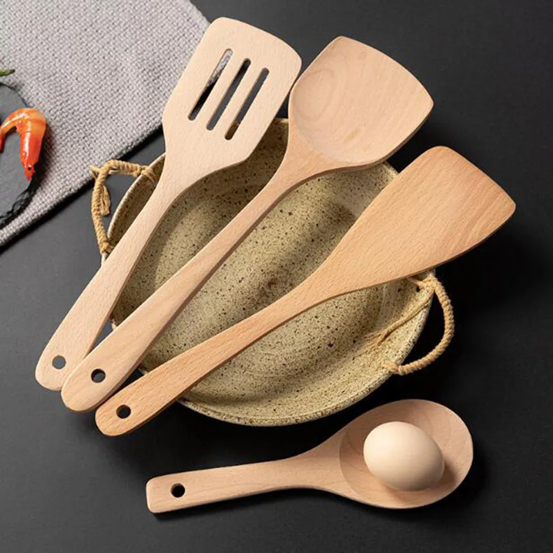 

Long Handle Spatula Rice Spoon Rice Shovel Spoon Sets Wooden Tableware Kitchen Cookware Kitchen Dinner Accessories