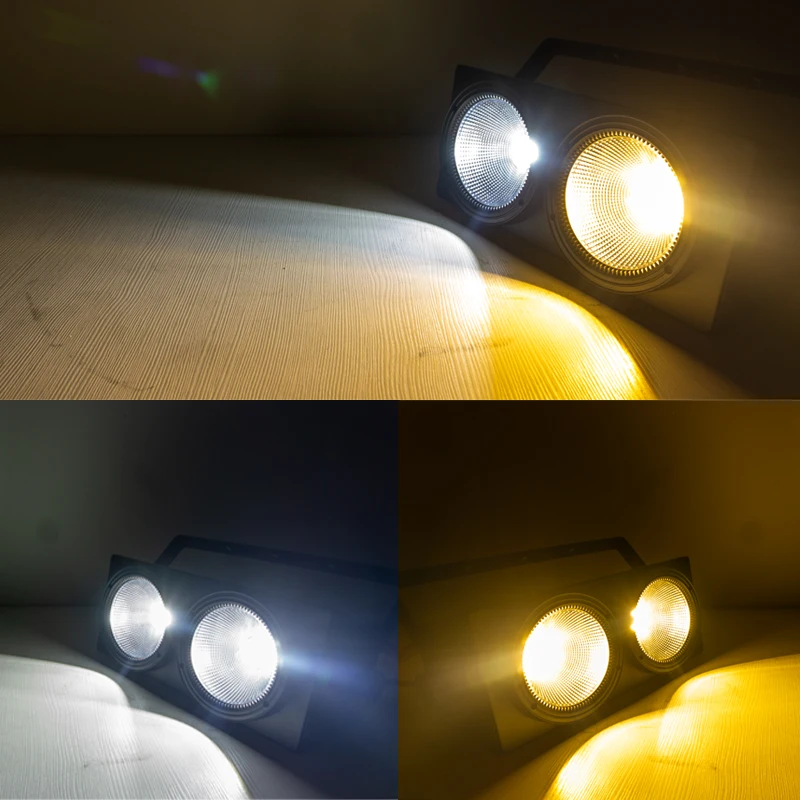 Фото Светодиодный прожектор-блайндер COB 200 Вт с двумя линзами, DMX512, для сцены, театра, концертов, церкви, дискотек, вечеринок, шоу №2