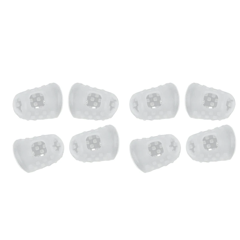 

8Pcs New Soft Silicone Guitar Thumb Finger Picks Protector Fingertips (Transparent S&M)