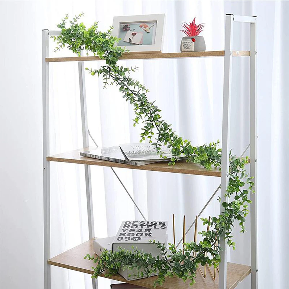 

1.8m Artificial Eucalyptus Wreath Vine Plastic Green Rattan Wall Hanging Plant For Decorating Wedding Party Home Garden