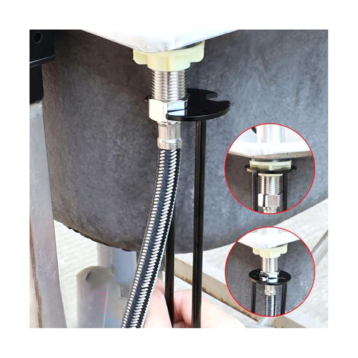 

Kitchen Repair Plumbing Tool Sink Faucet Key Plumbing Pipe Four-Claw Wrench Bathroom Wrench Tool Sets 4 Bayonet
