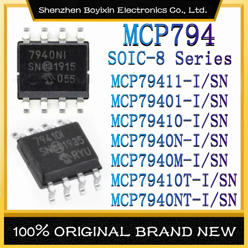 MCP79411-I/SN MCP79401-I/SN MCP79410-I/SN MCP7940N-I/SN MCP7940M-I/SN MCP79410T-I/SN MCP7940NT-I/SN Real time clock RTC IC Chip