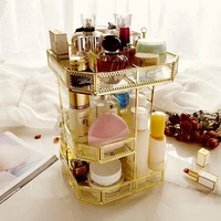 spinning 360 degree luxury dresser organizer beauty storage box make up organizer