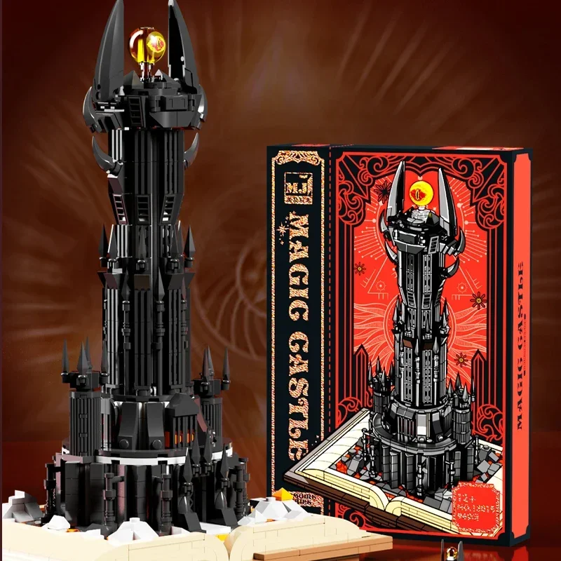 

Creative Classic Movie The Rings Dark Tower MOC Building BlockThe Lorded of Rings Book Model Brick Sets Collection Kids Toy