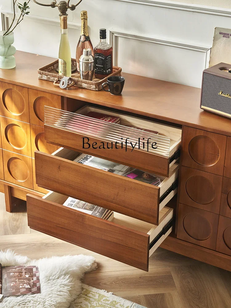 Zhonggu сервант из цельного дерева для гостиной дома французского ретро боковой