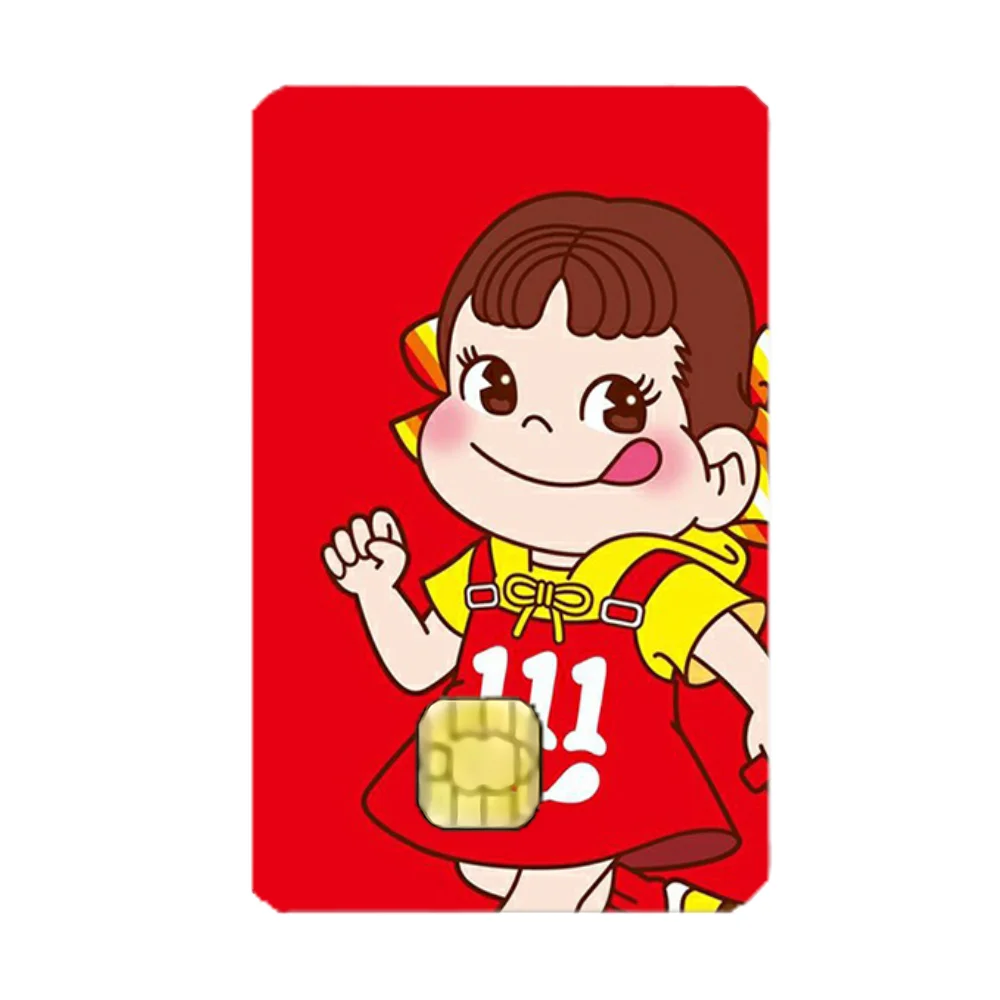 F-Fujiya Milky Peko Chan наклейки мультфильм кредитная карта Visa дебетовая банковская