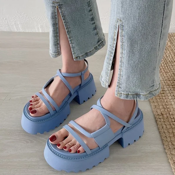 

Сандалии женские на платформе, модная пикантная обувь на танкетке, повседневные, лето 2022