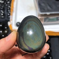 50mm natural rainbow eye obsidian polishing eggs yoga decorations ornament chromotherapy sphere protection energy witch 1pcs