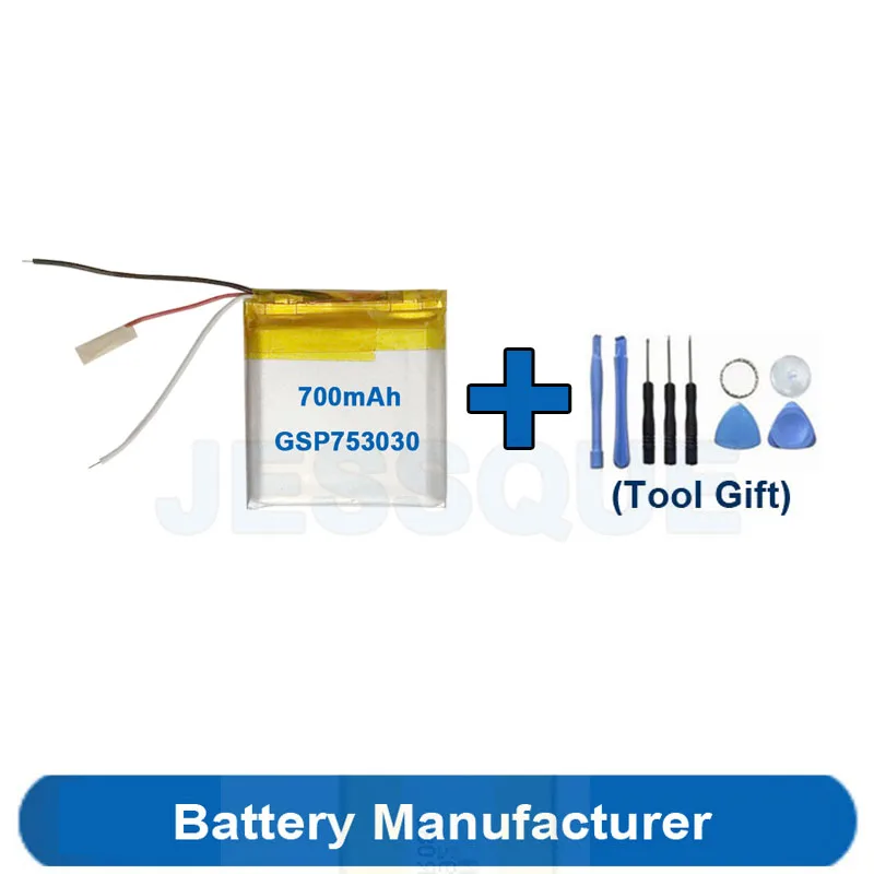 

Toolset Gift+700mAh GSP753030 Battery For JBL Everest Elite 300 E45BT E55BT DUET BT TUNE 750BTNC Wireless Headset Headphone AKKU