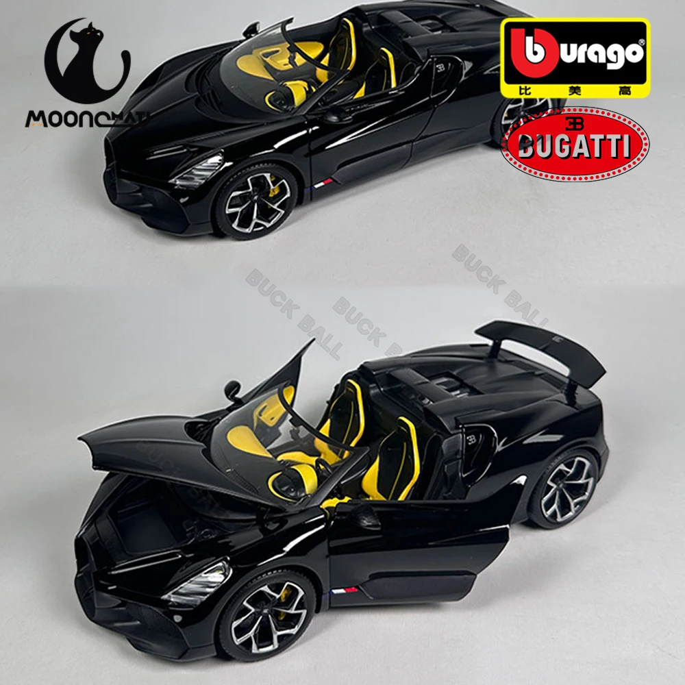 Bburago 1:18 Bugatti W16 Mistral миниатюрная литая под давлением модель из сплава черные