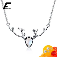 trendy necklace 925 silver jewelry with moonstone pendant fashion accessories for women wedding engagement party gift wholesale