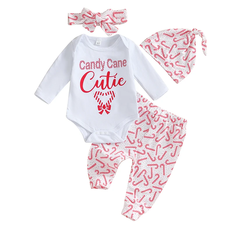 

Baby Boy Girl Christmas Thanksgiving Halloween Clothes Long Sleeve Romper Tops Pants Hats Set Winter Fall Outfits